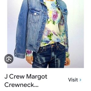 J. CREW Margot Sweater in Vintage Floral, Size Large, New with Tags